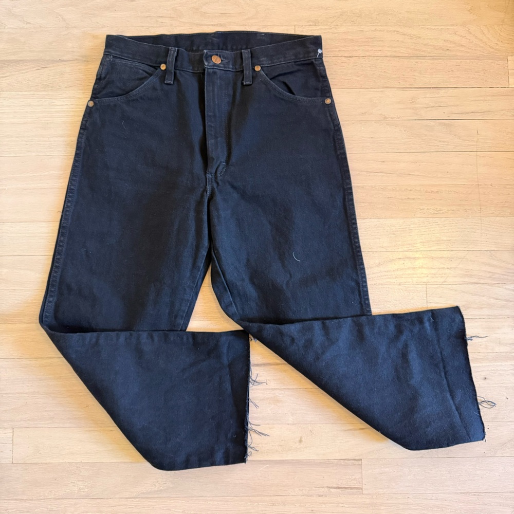 Vintage Black Wrangler Cutoffs
